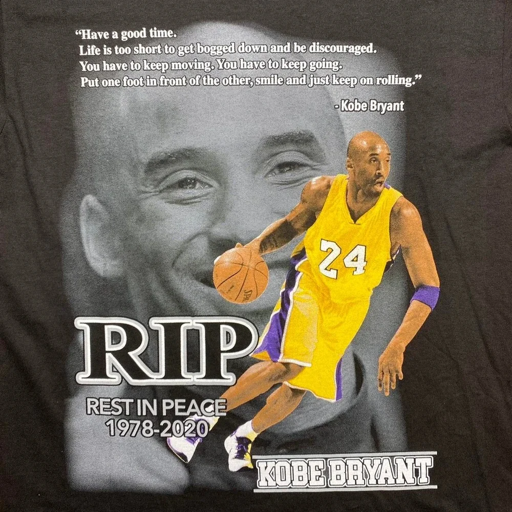 Kobe Bryant x LA Los Angeles Lakers memorial tribute RIP shirt